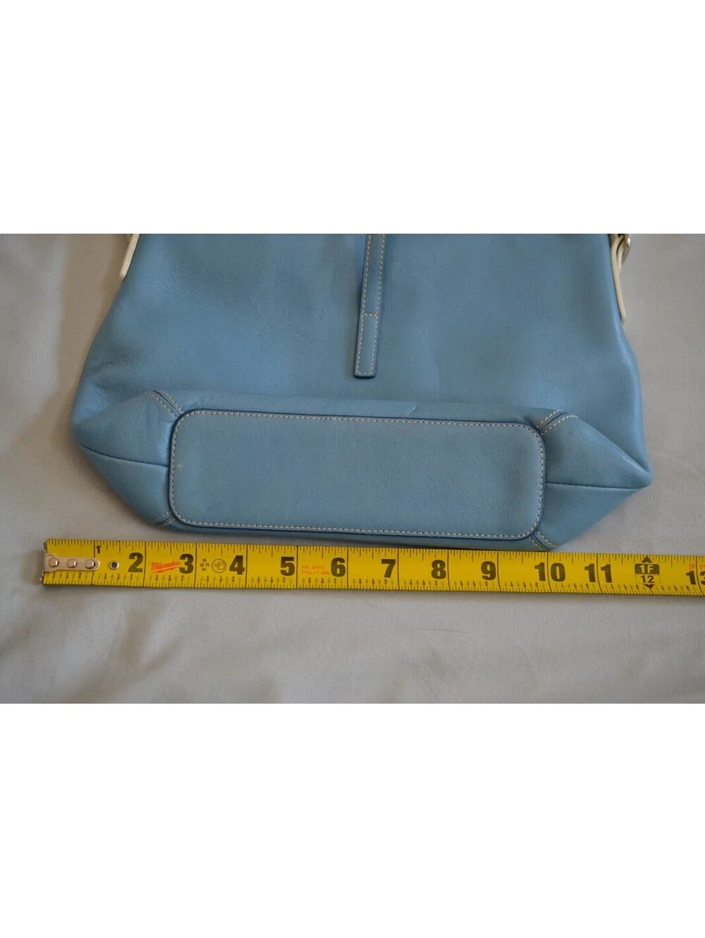 Vintage 2003 Coach 9266 Blue Leather Hobo Shoulder Bag Y2K Clip Purse